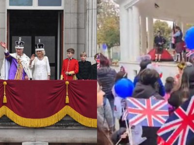 Con cotillón y música: Penquistas celebraron coronación de Carlos III en la plaza